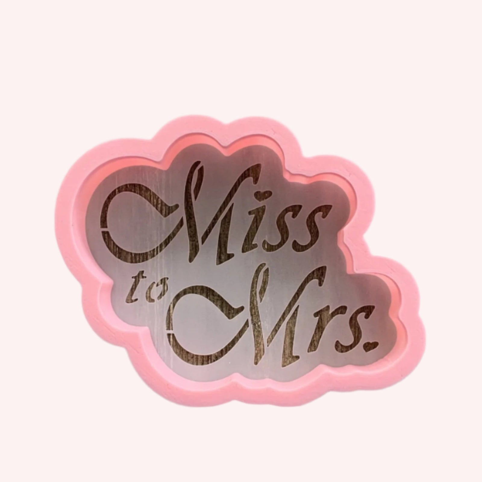 Miss to Mrs Cookie Stencil with coordinating Cookie Cutter